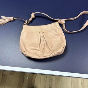 Tignanello pastel pink leather crossbody bag